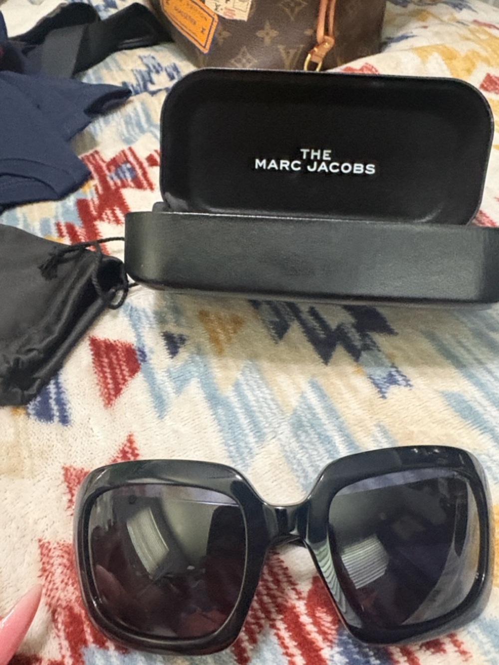 Marc Jacobs Black Oversized Square Sunglasses
